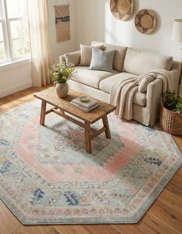 Pink Whitney Octagon Rug