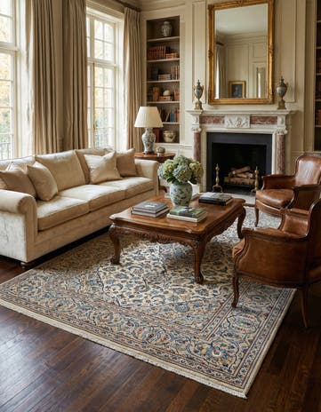 6' 5 x 9' 11 Kashan Wool Rug