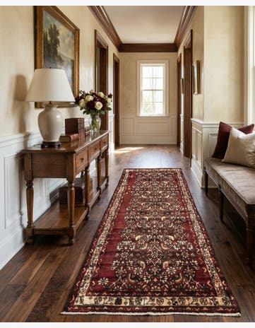 3' 4 x 10' Hand Knotted Hamedan Persian Wool Runner Rug