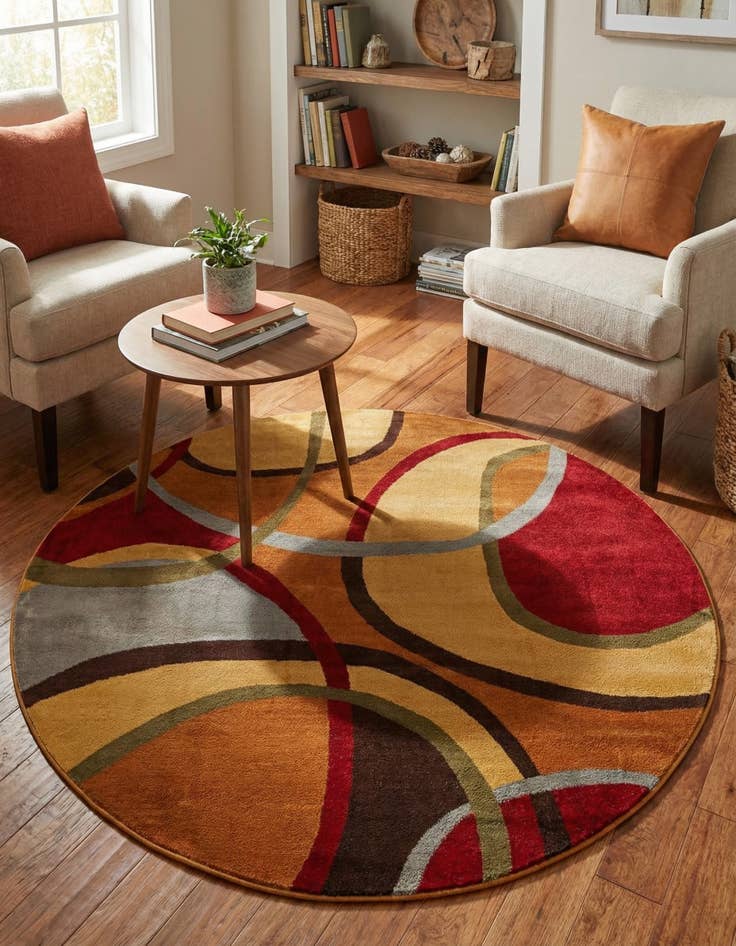 Detail image of 3' x 3' Cafe Round Rug