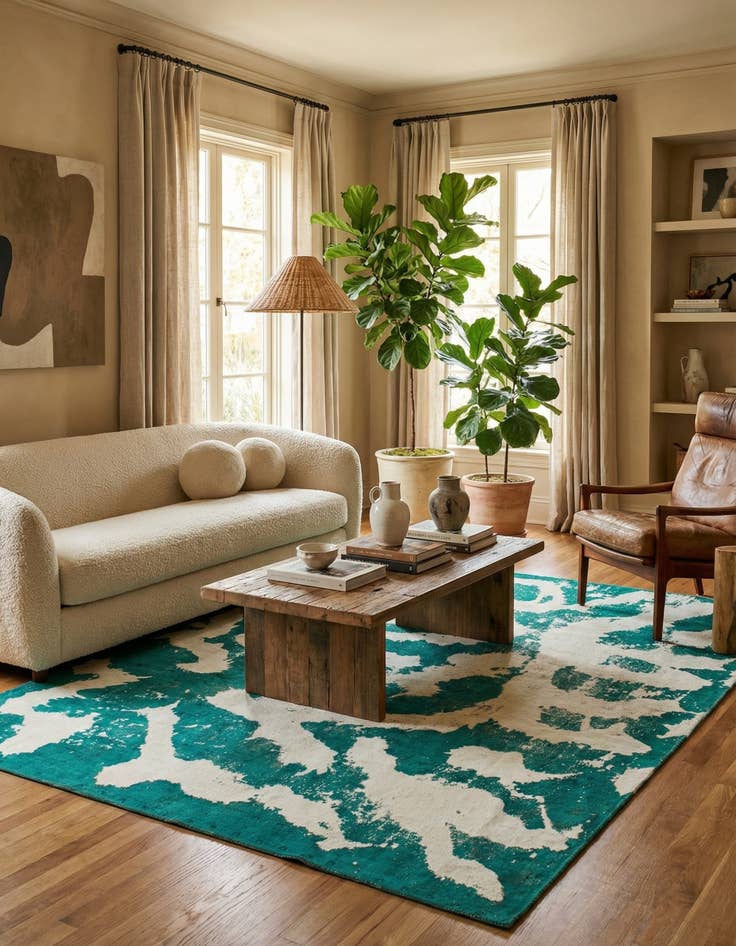 Detail image of 7' 5 x 9' 3  Hand Knotted Ultra Vintage Persian Wool Rug