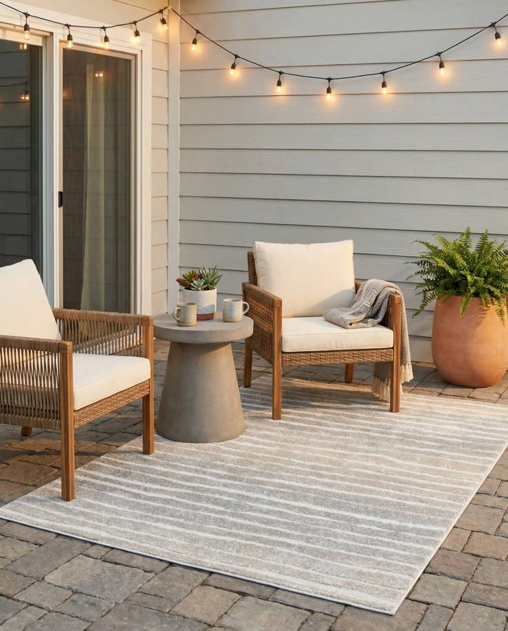 Detail image of 4' x 6' Easy-Clean Sabrina Soto Ola Indoor / Outdoor Rug