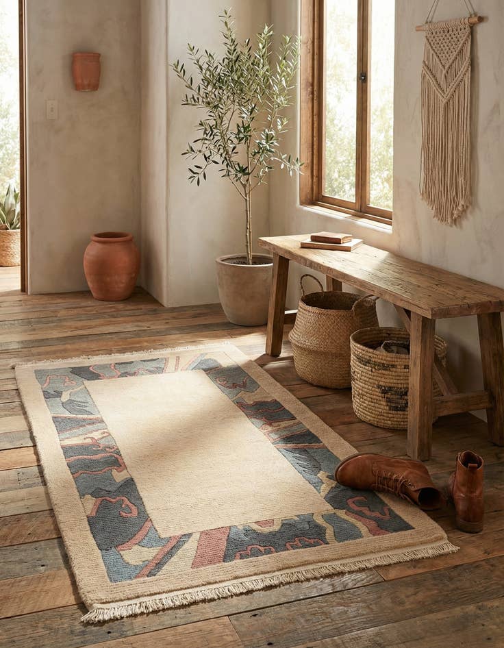 Detail image of  2' 9 x 4' 8  Hand Knotted Nepal Wool Rug