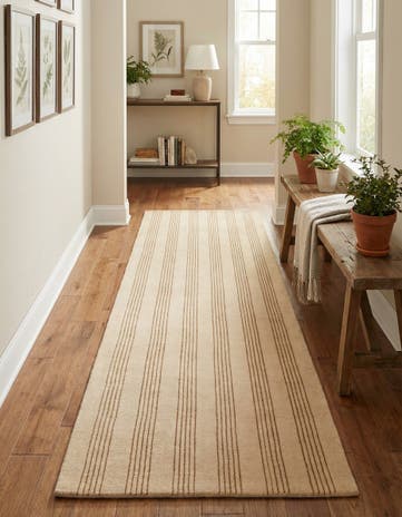 3' 3 x 10' Jill Zarin Striped Wool Runner Rug