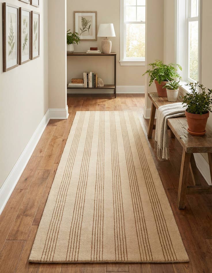 Detail image of 3' 3 x 10' Jill Zarin Striped Wool Runner Rug