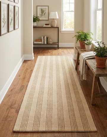 3' 3 x 10' Jill Zarin Striped Wool Runner Rug