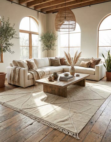 8' 7 x 10' Hand Woven Kilim Modern Wool Rug