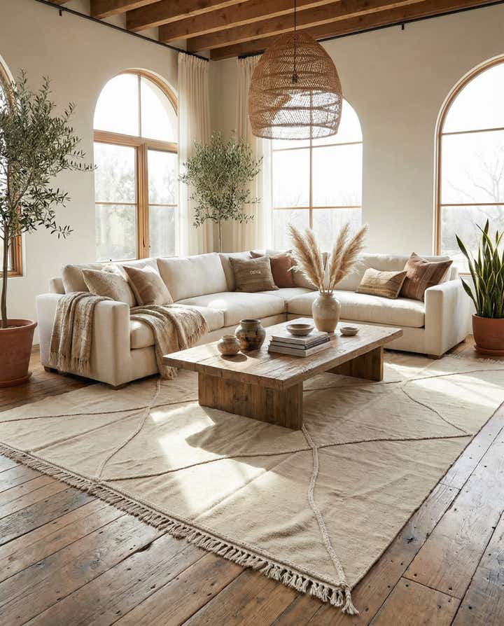 8' 7 x 10' Hand Woven Kilim Modern Wool Rug