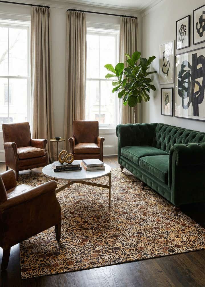 5' x 7' 10 Cowhide Stocks Rug