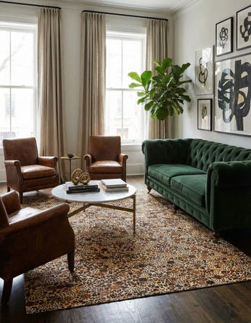 5' x 7' 10 Cowhide Stocks Rug