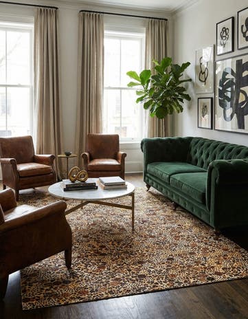 5' x 7' 10 Cowhide Stocks Rug