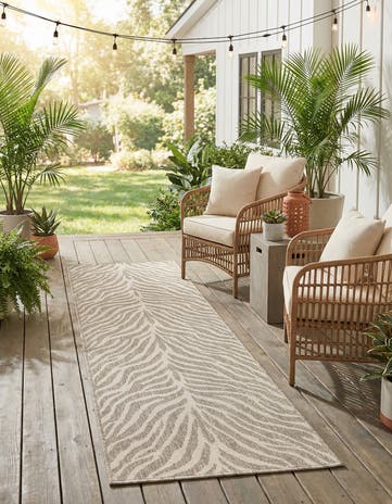 2' x 8' Easy-Clean Safari Indoor / Outdoor Runner Rug