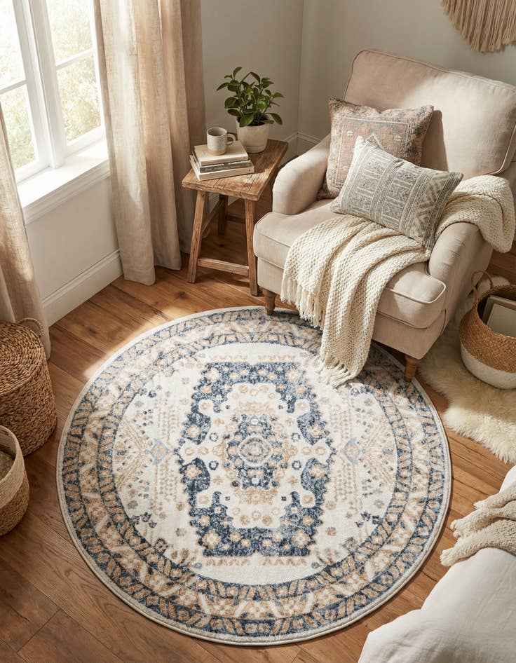 Detail image of  3' x 3' Oxford Round Rug