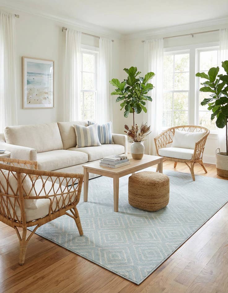 Detail image of  6' x 9'  Washable Sabrina Soto Indoor / Outdoor Rug