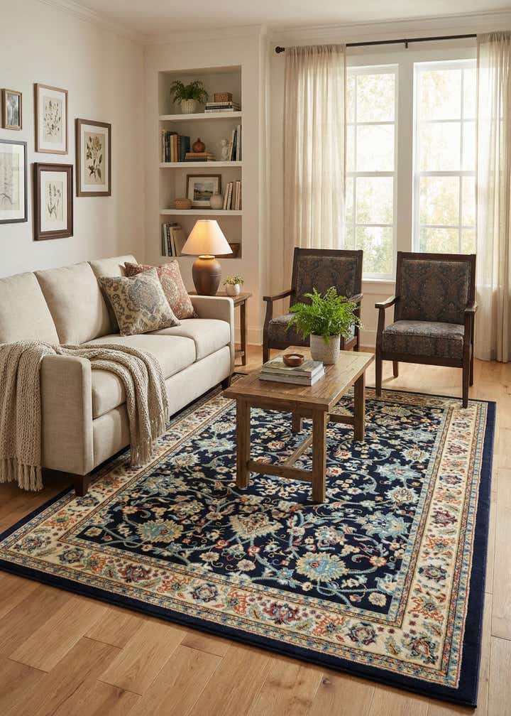 6' x 9' Kashan Design Rug