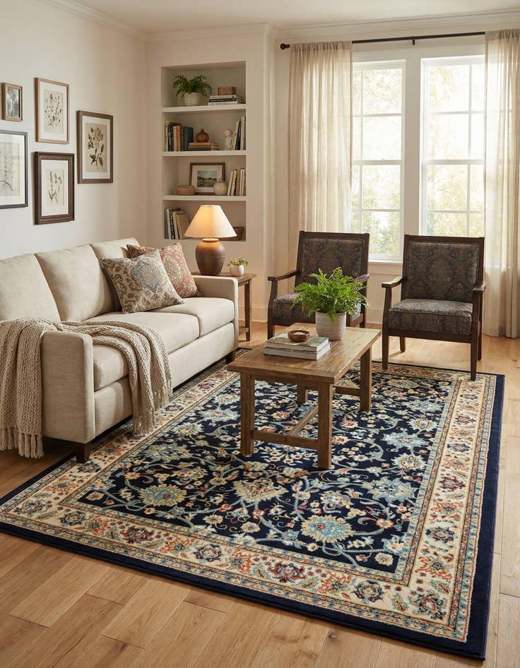 Detail image of 6' x 9' Kashan Design Rug