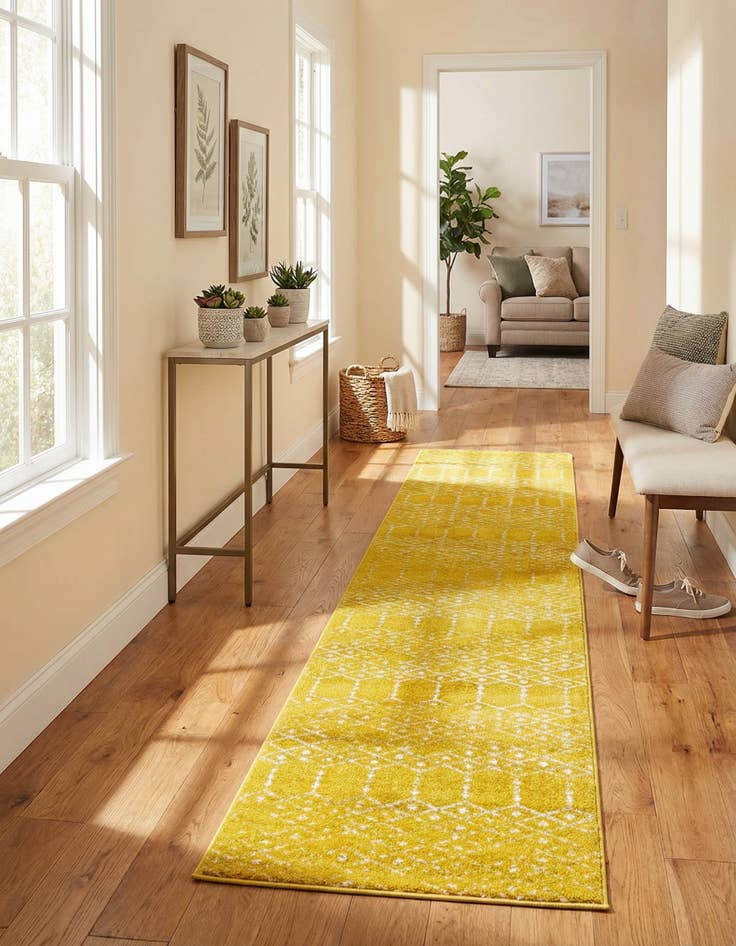 Detail image of 3' x 16' Paxon Trellis Runner Rug