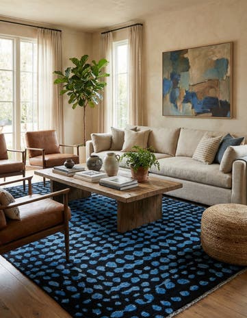 6' 5 x 10' 1 Hand Knotted Darya Wool Rug