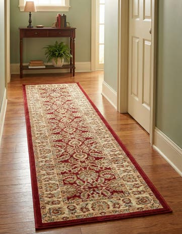 Red Aditi Runner Rug