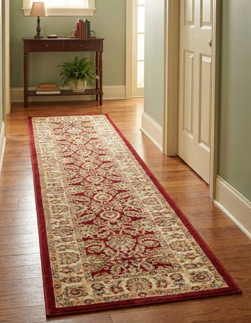 Red Aditi Runner Rug