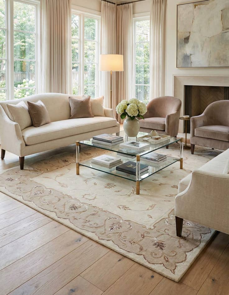 Detail image of 5' 9 x 8' 2  Hand Knotted Darya Wool Rug