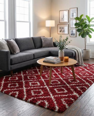  10' x 13' Lattice Shag Rug