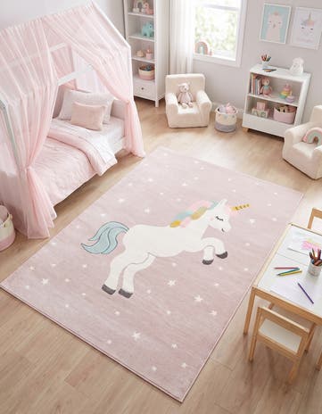 7' 10 x 10' Unicorn Whimsy Kids Rug