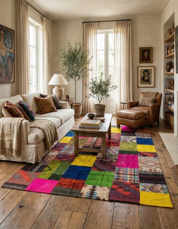 6' 8 x 9' 5 Hand Knotted Ultra Vintage Persian Wool Rug