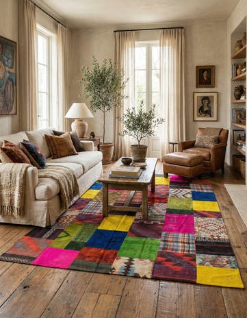 6' 8 x 9' 5 Hand Knotted Ultra Vintage Persian Wool Rug