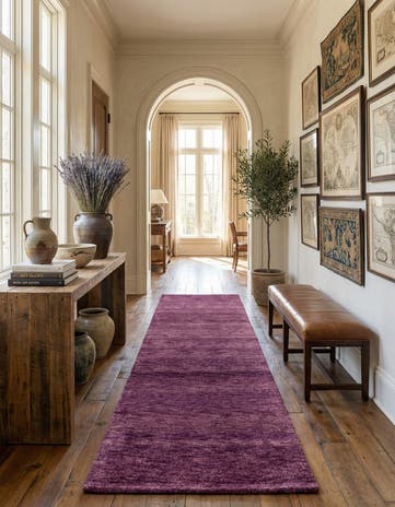 2' 8 x 10' Hand Knotted Gabbeh Wool Runner Rug