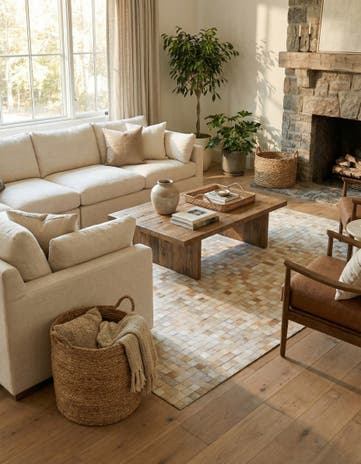 5' 1 x 7' 11 Cowhide Stocks Rug
