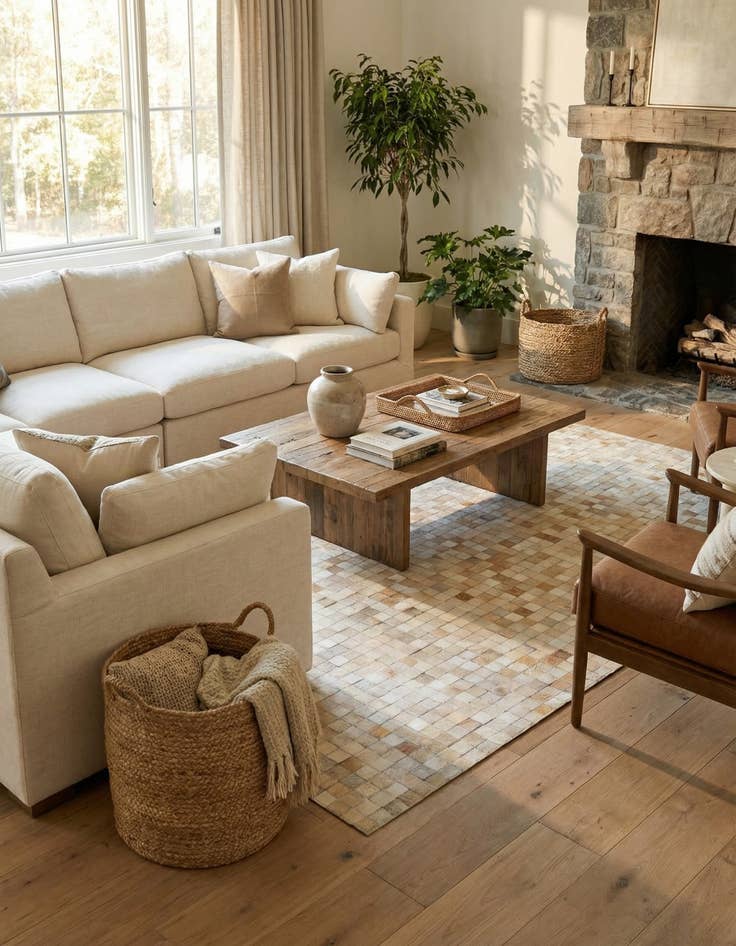 Detail image of 5' 1 x 7' 11 Cowhide Stocks Rug