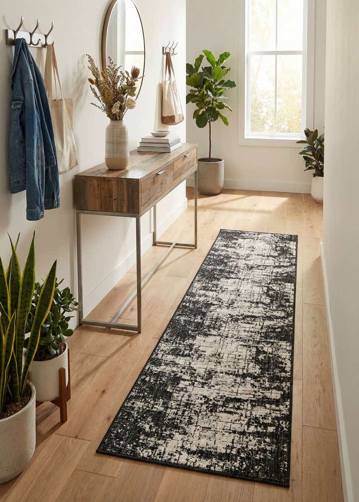 2' x 8' Easy-Clean Modern Indoor / Outdoor Runner Rug