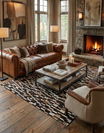 5' x 8' Cowhide - Patchwork Rug
