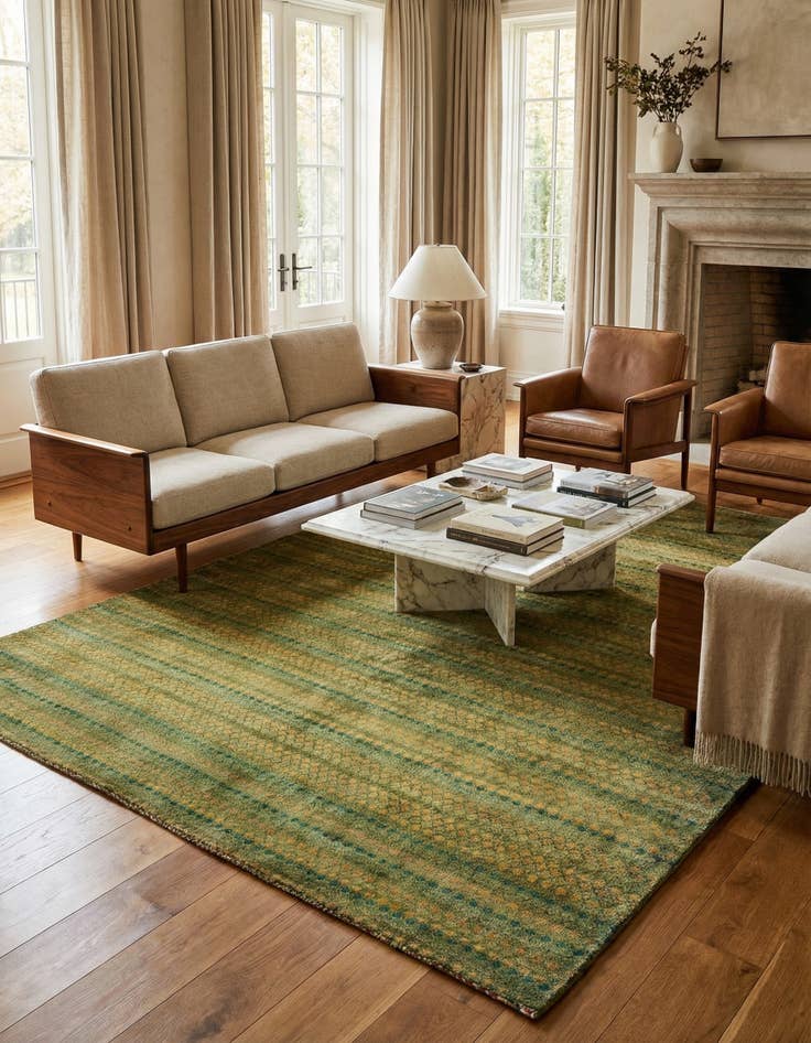 Detail image of 5' 1 x 6' 6 Kashkuli Wool Rug