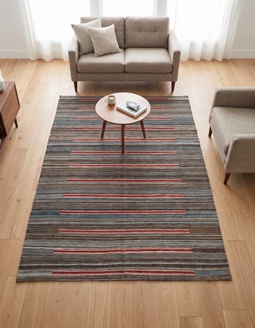 4' 3 x 6' Hand Woven Kilim Modern Wool Rug
