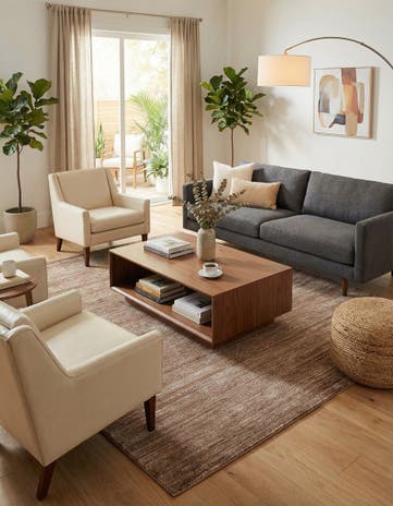 Beige Finsbury Square Rug
