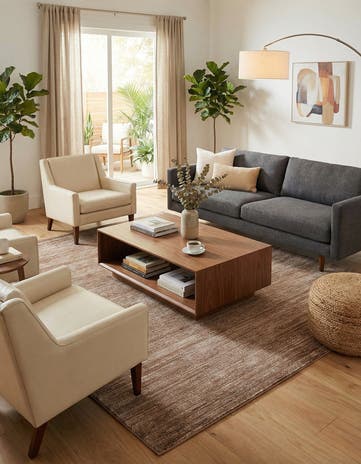 Beige Finsbury Square Rug
