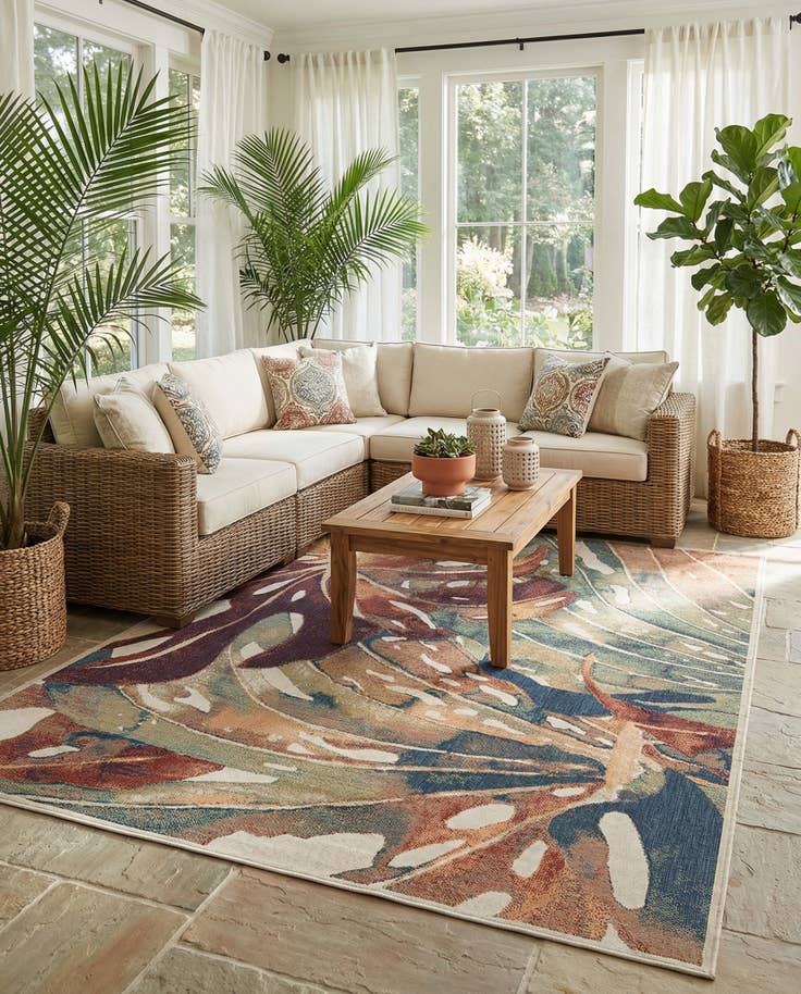 Detail image of 10' x 14' Easy-Clean Baja Indoor / Outdoor Rug