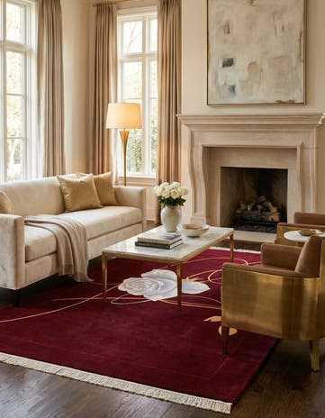 6' 8 x 9' 11 Hand Knotted Darya Wool Rug