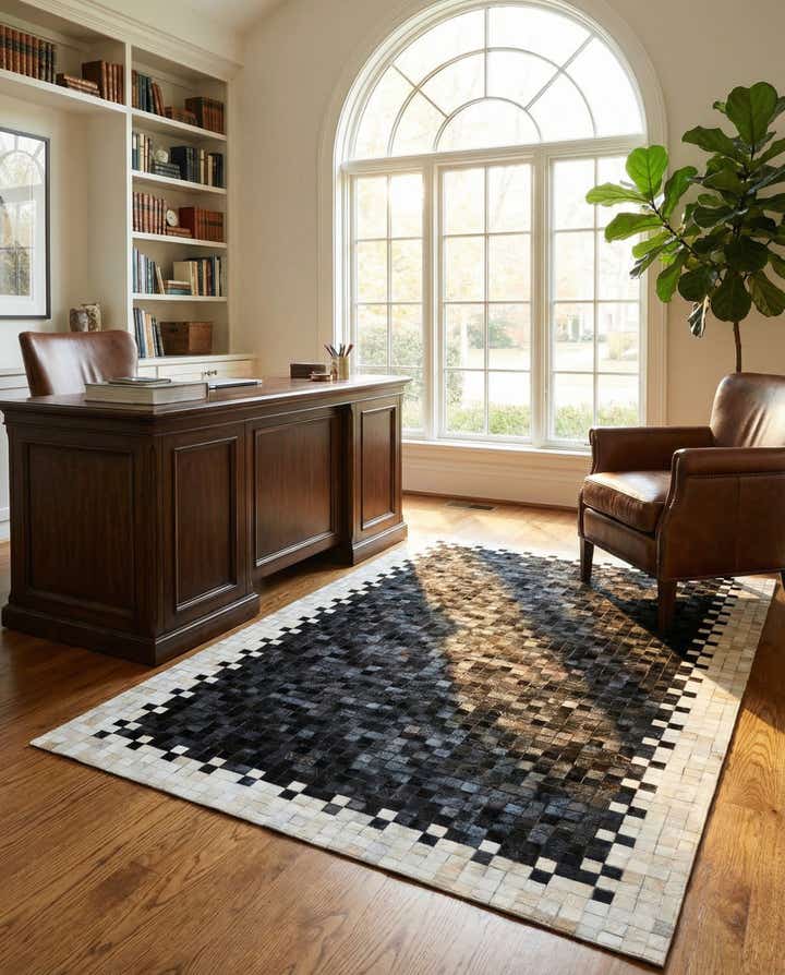 5' 1 x 7' 10 Cowhide Stocks Rug