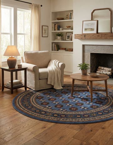 6' x 6' Bokhara Round Rug