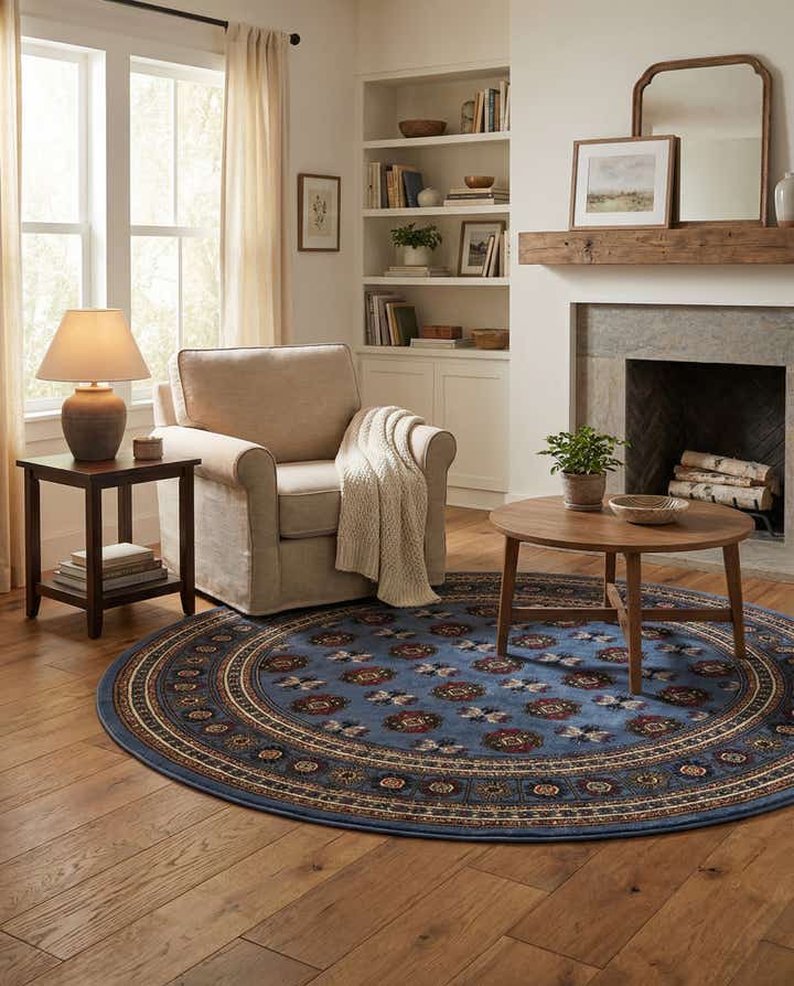 6' x 6' Bokhara Round Rug