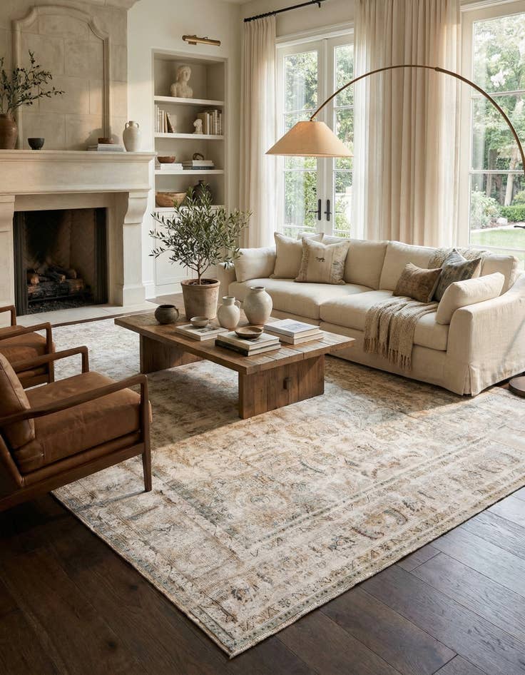 Detail image of 9' 3 x 13' 7  Hand Knotted Ultra Vintage Persian Wool Rug