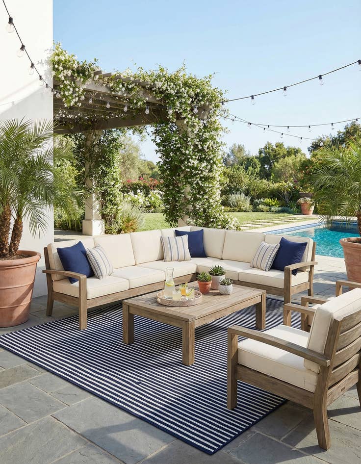 Detail image of 10' x 10'  Washable Sabrina Soto Indoor / Outdoor Square Rug