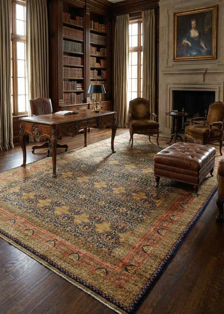 12' 4 x 21' 11 Hand Knotted Tabriz Hadji Jalili Oriental Rug