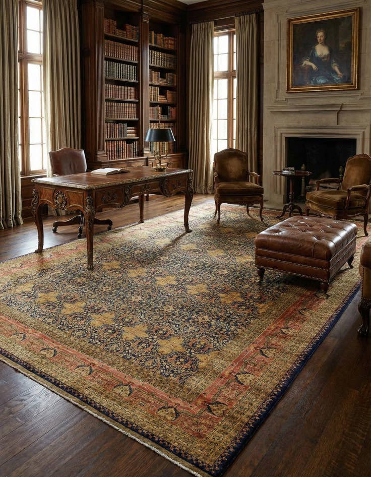 Detail image of 12' 4 x 21' 11  Hand Knotted Tabriz Hadji Jalili Oriental Rug