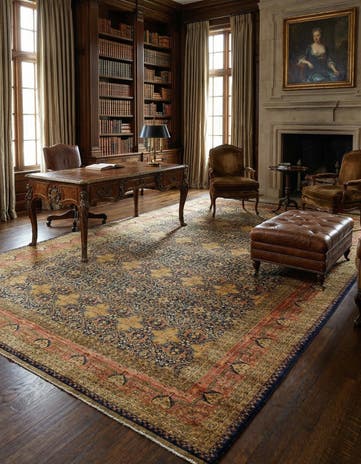 12' 4 x 21' 11 Hand Knotted Tabriz Hadji Jalili Oriental Rug