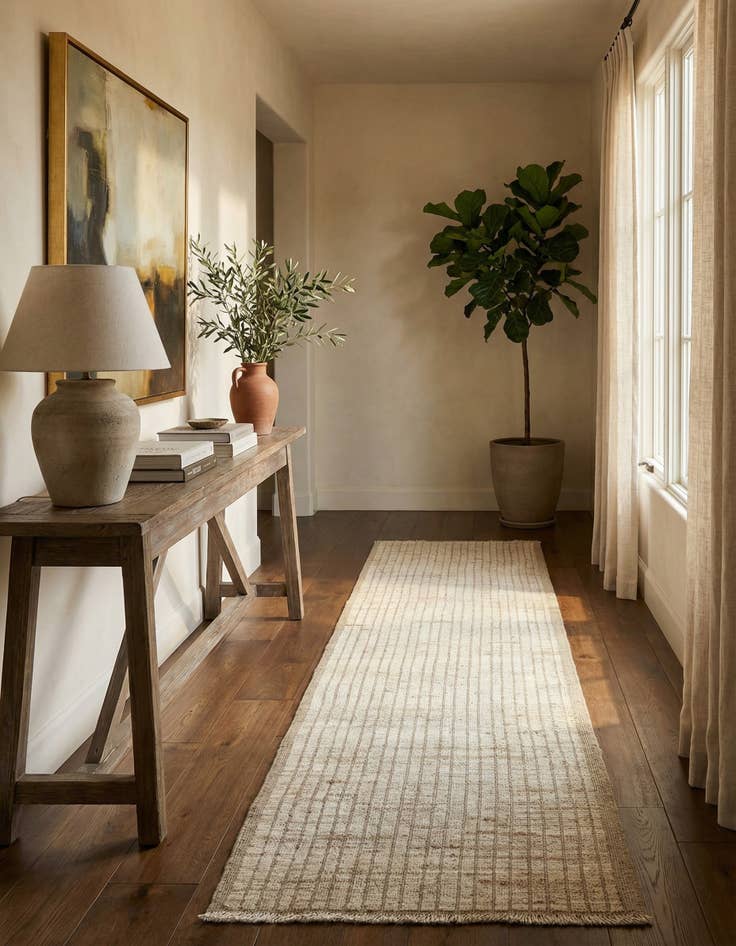 Detail image of 2' 7 x 10' 2  Hand Knotted Beni Marok Rug