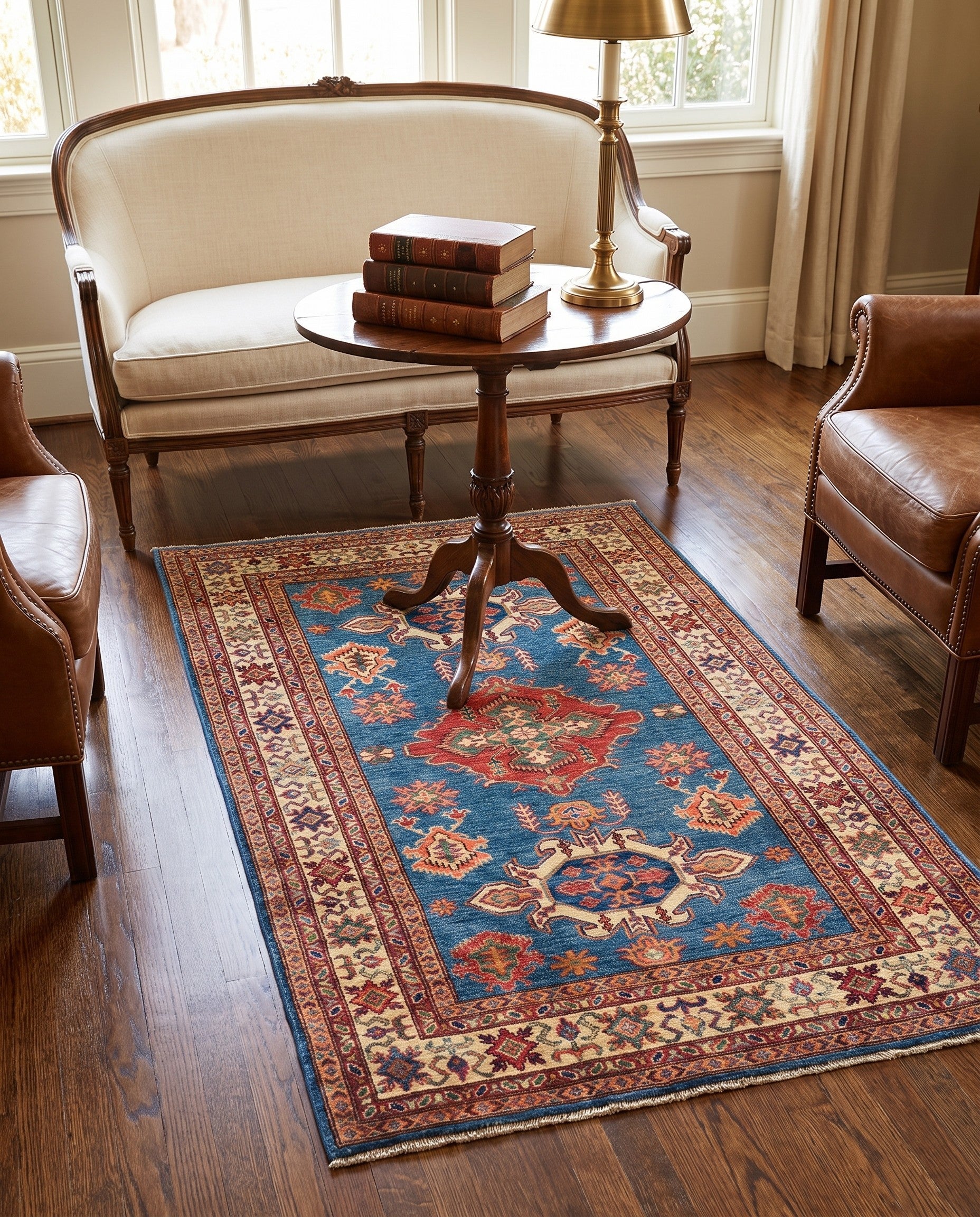 3' 10 x 5' 11 Hand Knotted Kazak Rug